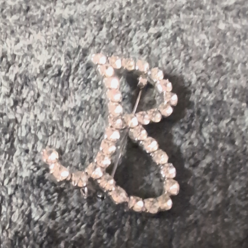 Vintage Rhinestone Initial B